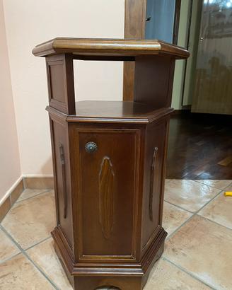 Angoliera ad angolo in legno esagonale