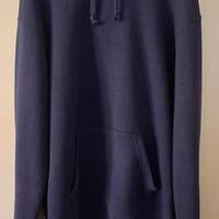 Felpa con cappuccio blu taglia XXL
