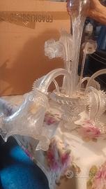 Lampadario Murano tre luci + omaggio