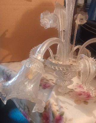 Lampadario Murano tre luci + omaggio