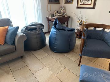 Coppia Poltrone pouf a sacco