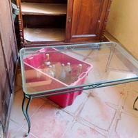 tavolo ferro pianale vetro