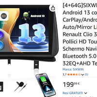 SIXWIN Autoradio Android 13 con CarPlay/Android