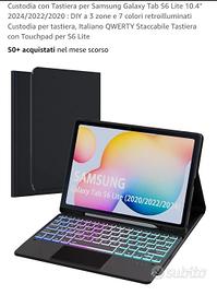 Custodia+ Tastiera ill. x tablet Samsung S6 lite.
