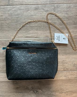 Borsa Tracolla Guy Laroche Nera Effetto Struzzo