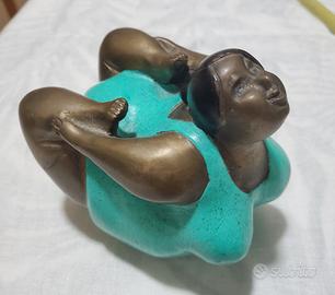 Figura in bronzo yoga