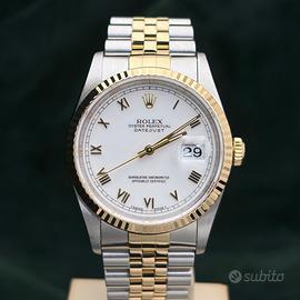 Rolex Datejust 16233 36 mm Jubilee Romani Bianco