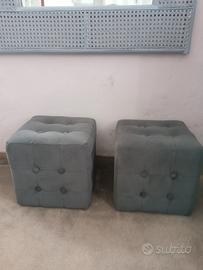 coppia puf Belliani velluto grigio