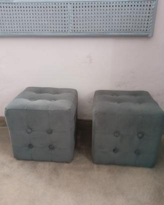 coppia puf Belliani velluto grigio