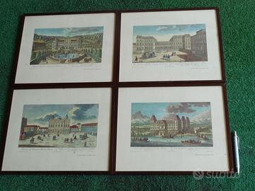 TORINO Quattro vecchie stampe incorniciate