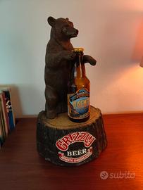 espositore pubblicitario birra canadese "Grizzly"