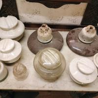 Lotto Isolatori Elettrici Vintage - Ceramica, Porc