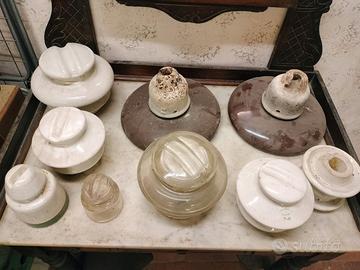 Lotto Isolatori Elettrici Vintage - Ceramica, Porc