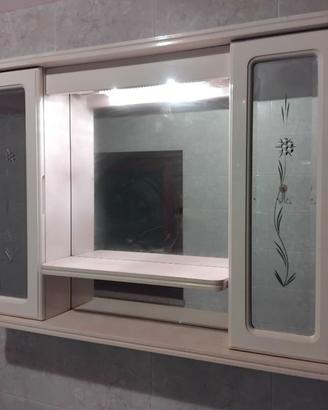 Mobile Specchiera Bagno 2 Ante con 2 Luci