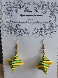 Orecchini artigianali in carta - Handmade
