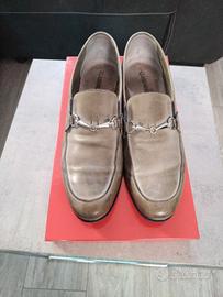 Scarpe Mocassino uomo pelle grigio cenere 