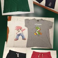 Lotto 6 pezzi abbigliamento ragazzo magliette pant