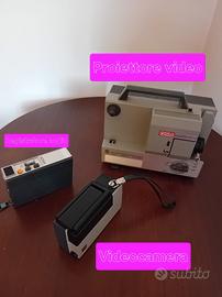 Videocamera, registratore audio e proiettore video