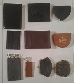 portafogli, porta monete e portachiavi