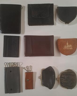 portafogli, porta monete e portachiavi