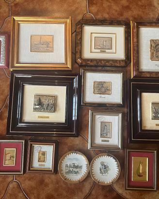 Lotto di 14 quadretti vintage artistici: Argento