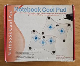 Sistema raffreddamento USB a 3 ventole x portatile