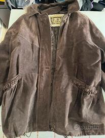 Cappotto Vintage  in pelle scamosciata