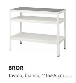 Ikea BROR bianco grey tavolo bancone banco lavoro