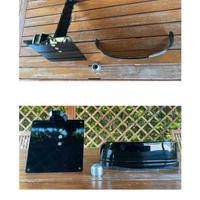 Porta targa laterale, mini luci, specchi, supporti