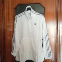 Felpa bianca con stampa tropicale Adidas donna 