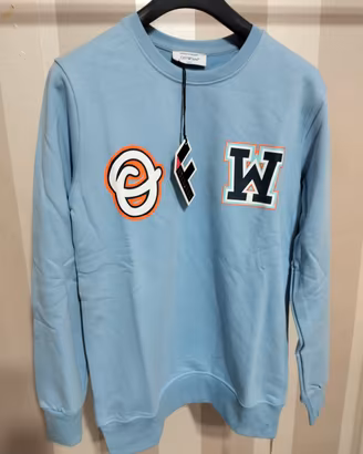Felpa Off White azzurra taglia S.