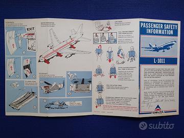 3 Safety Cards: L-1011 / B727 Delta / B747 Pan Am