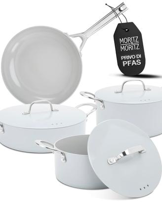 Moritz & Moritz Set di 7 pentole in alluminio