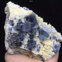 Minerali Fluorite Blue Viola New Find Rare Cube