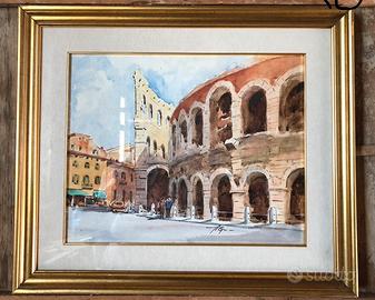 Quadri dipinti olio su tela acquerello tempera