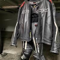 completo moto 2 pezzi in pelle