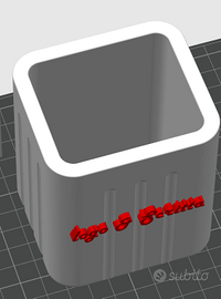 Porta Penne Scrivania con Logo e Scritta