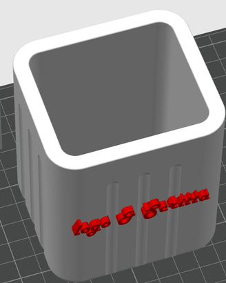 Porta Penne Scrivania con Logo e Scritta
