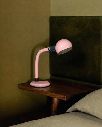 Lampada da tavolo vintage Space Age anni 70 rosa