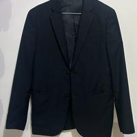 Completo Elegante Uomo Blu Taglia 46 Vestito