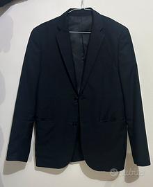 Completo Elegante Uomo Blu Taglia 46 Vestito