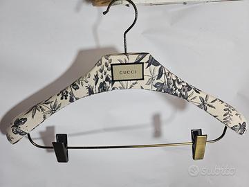 Gucci originale appendiabiti gruccia bianca e nera