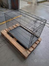 Gabbia kennel in metallo pieghevole per cani con v
