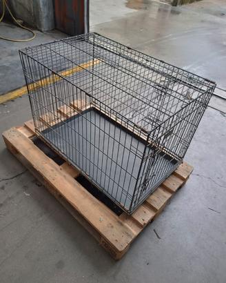 Gabbia kennel in metallo pieghevole per cani con v