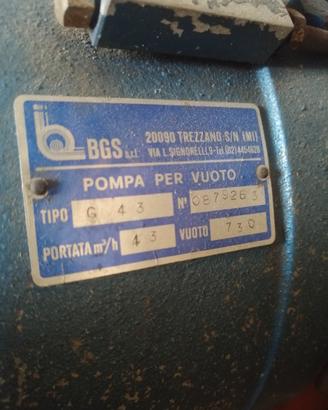 Motore pompa per vuoto