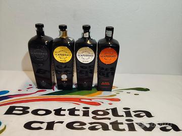 SET GIN SCAPEGRACE  4 BOTTIGLIE VUOTE DIVERSE 