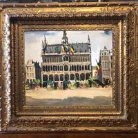 Dipinto olio su cartoncino F. Vellan