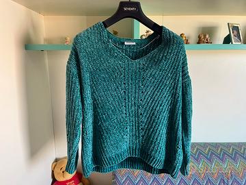 Maglione Verde Lana TG S