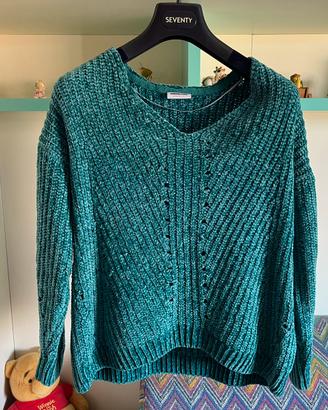 Maglione Verde Lana TG S