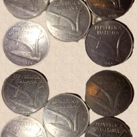 10 monete 10 lire spighe vari anni